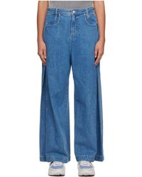 WOOYOUNGMI - Embossed Patch Denim Trousers - Lyst