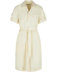 Burberry - Belted Waist Short Sleeved Shirt Dress - Lyst