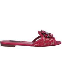 Dolce & Gabbana - Lace Print Sandals - Lyst