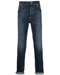 Brunello Cucinelli - Mid-Rise Slim-Fit Jeans - Lyst