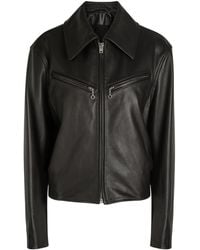 Lemaire - Long-Sleeved Leather Jacket - Lyst