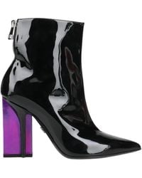 Dolce & Gabbana - Two-Tone Patent Leather Ankle Boots - Lyst