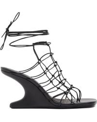 Rick Owens - Wedge Sandals With Ankle Strap - Lyst
