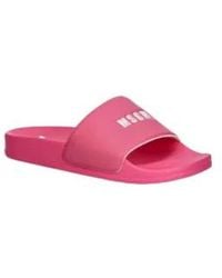 MSGM - Logo-Embossed Slides - Lyst