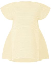Issey Miyake - Corrugated Knit Mini Dress - Lyst