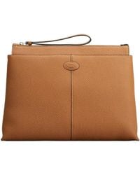 Tod's - Di Leather Clutch Bag - Lyst