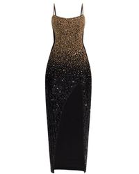Balmain - Sequin Embellished Spaghetti Strap Dress - Lyst