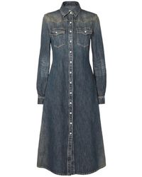 Fendi - Washed Denim Dress - Lyst