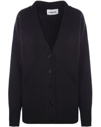 Jil Sander - V-Neck Knitted Cardigan - Lyst