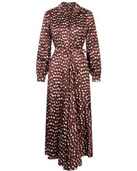 Kiton - Belted Printed Dress - Lyst