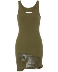 Maison Margiela - Taped Ribbed Mini Dress - Lyst