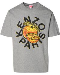 KENZO - Maxi Logo Printed Crewneck T-Shirt - Lyst
