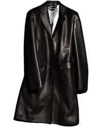 Gucci - Leather Single-Breasted Coat - Lyst