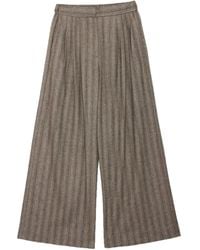Ottod'Ame - Ottod'Ame Pinstripe Wide-Leg Pants - Lyst