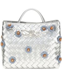 Bottega Veneta - Floral Detail Shoulder Bag - Lyst