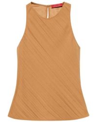 MAX&Co. - Crinkled Envers-Satin Top - Lyst