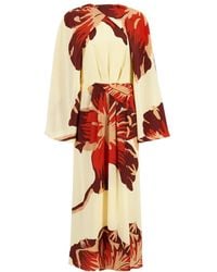 Johanna Ortiz - Odyssey Floral-Print Midi Dress - Lyst