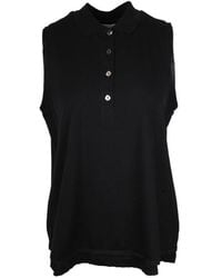 Moncler - Button Sleeveless Blouse - Lyst