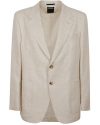 ZEGNA - Checked Single-Breasted Blazer - Lyst