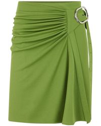 Rabanne - Ruched Detailed Belted Mini Skirt - Lyst