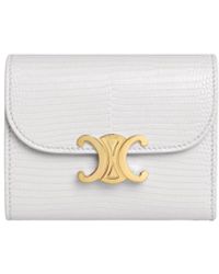 Celine - Small Flap Wallet Triomphe - Lyst