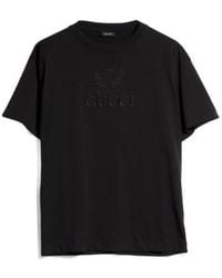 Gucci - Embroidery Jersey T-Shirt - Lyst