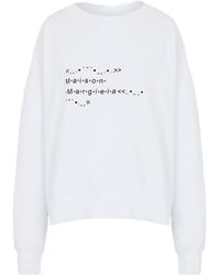 Maison Margiela - Logo Printed Crewneck Sweatshirt - Lyst