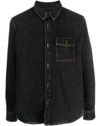 A.P.C. - Buttoned Long-Sleeved Denim Shirt - Lyst