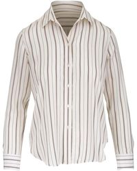 Nili Lotan - Gaia Long-Sleeve Striped Shirt - Lyst