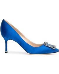 Manolo Blahnik - Hangisi 70Mm Embellished Buckle Pumps - Lyst