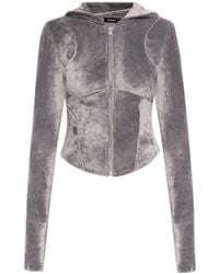 MISBHV - Velour Embellished Zipped Hoodie - Lyst