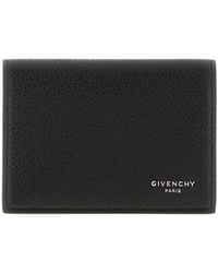 Givenchy - Logo-Print Grained Leather Card Holder - Lyst