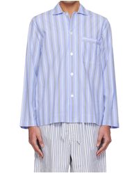 Tekla - Long-Sleeved Striped Pajama Shirt - Lyst