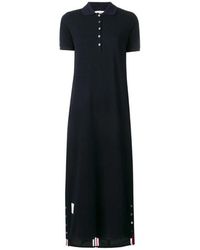 Thom Browne - Center-Back Stripe Piqué Polo Dress - Lyst