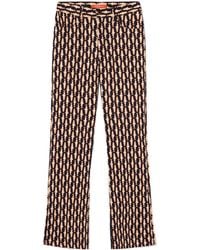 La DoubleJ - Geometric-Print Flare Jeans - Lyst