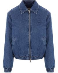 Ami Paris - Ami De Coeur Zipped Denim Jacket - Lyst