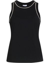 Brunello Cucinelli - Solid-Color Sleeveless Crew Neck Blouse - Lyst