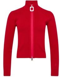 JW Anderson - Jw Anderson Fitted Zip-Up Cardigan - Lyst
