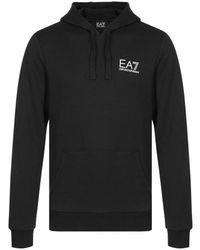 EA7 - Logo Hooded Sweater - Lyst