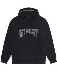 Givenchy - Logo Print Drawstring Hoodie - Lyst