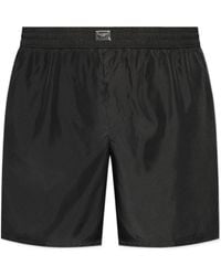 Dolce & Gabbana - Logo Plaque Elastic Waist Swim Shorts - Lyst