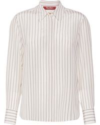 Max Mara - Studio Mstflirt Striped Button-Up Shirt - Lyst