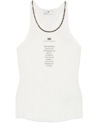 Elisabetta Franchi - Chain-Trim Printed Tank Top - Lyst