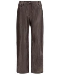 Magda Butrym - Leather Straight-Leg Pants - Lyst