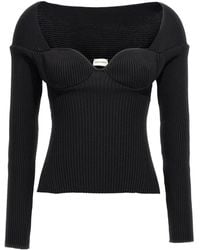Magda Butrym - Rib-Knit Bustier Top - Lyst