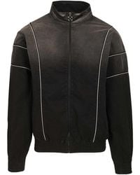 Off-White c/o Virgil Abloh - Logo Embroidered Zip-Up Jacket - Lyst