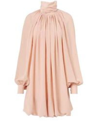 Stella McCartney - Gathered Open-Back Silk Chiffon Minidress - Lyst