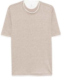 Brunello Cucinelli - T-Shirt With Faux-Layering - Lyst