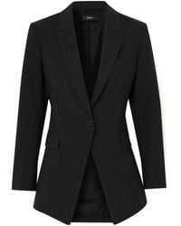 Theory - Etiennette Grained Wool Blend Suit Jacket - Lyst
