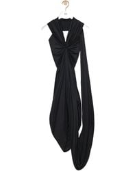 Loewe - Gathered Draped Sleeveless Dress - Lyst